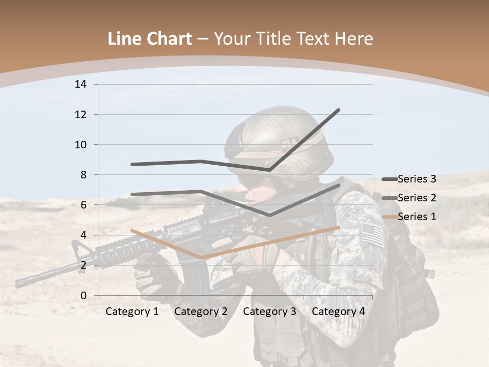 Soldier American Soldier Assault PowerPoint Template