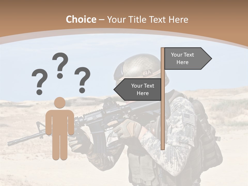 Soldier American Soldier Assault PowerPoint Template
