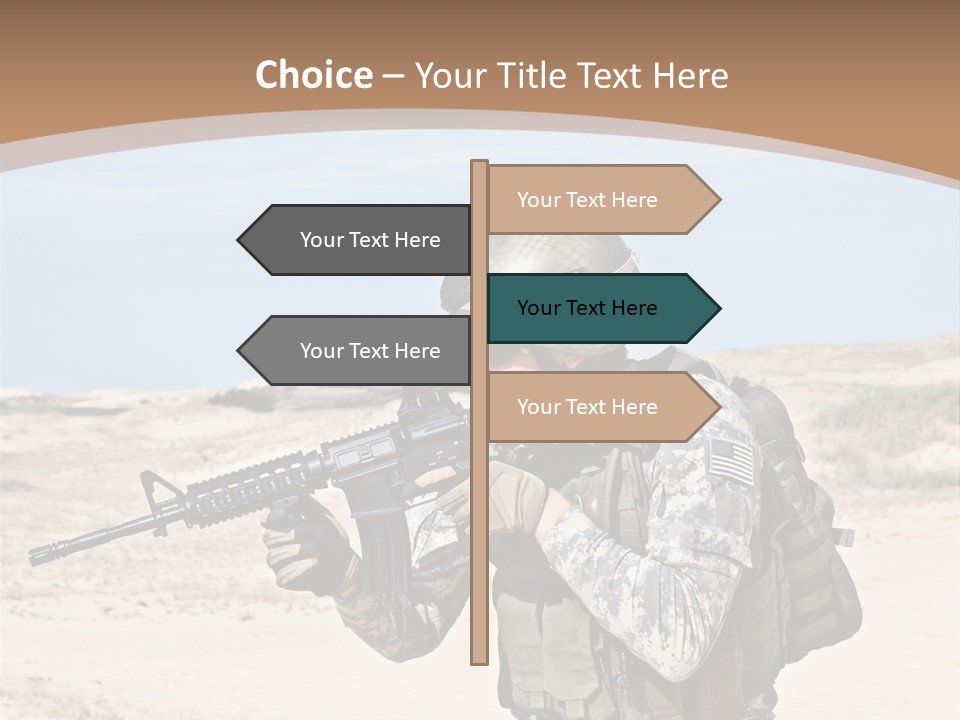 Soldier American Soldier Assault PowerPoint Template