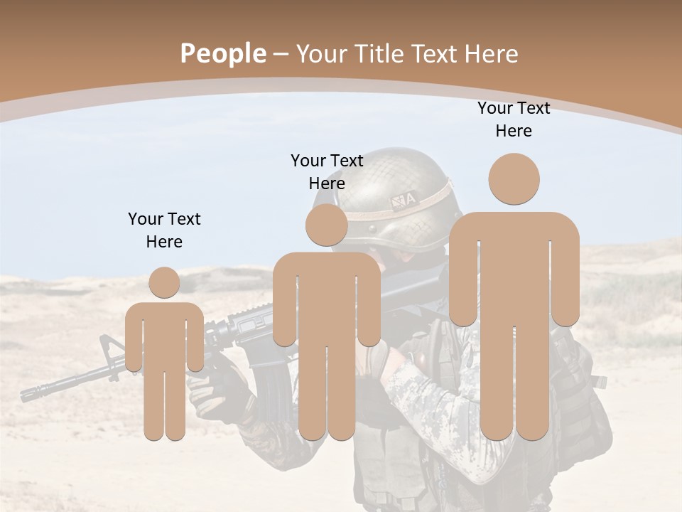 Soldier American Soldier Assault PowerPoint Template