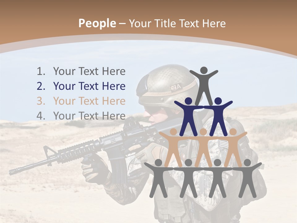 Soldier American Soldier Assault PowerPoint Template