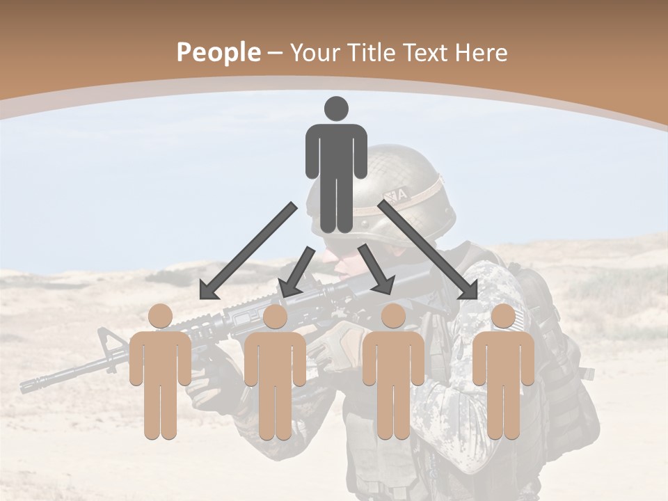 Soldier American Soldier Assault PowerPoint Template