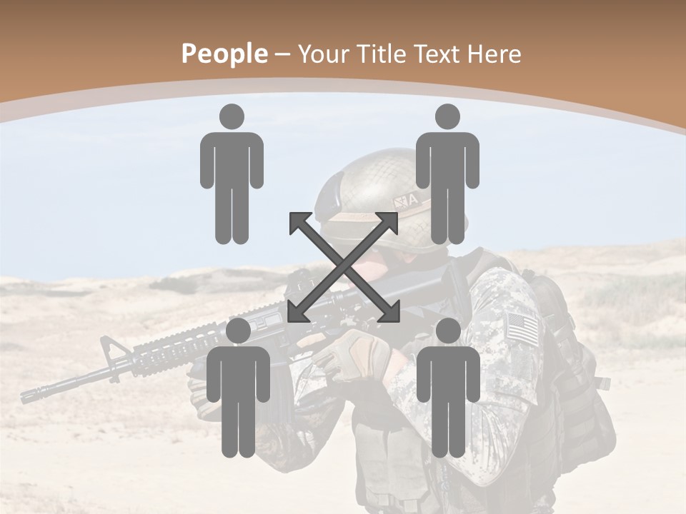 Soldier American Soldier Assault PowerPoint Template