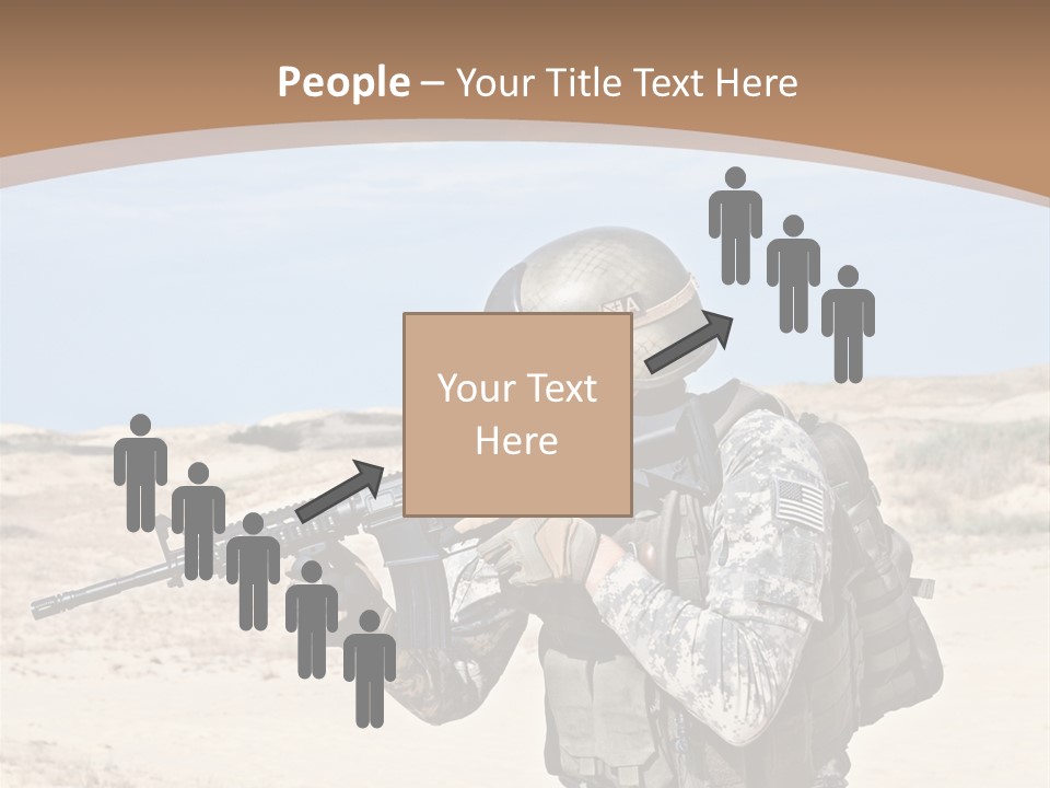 Soldier American Soldier Assault PowerPoint Template