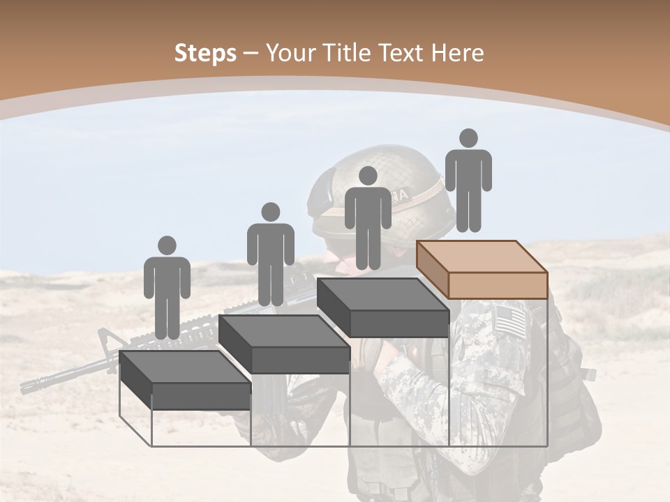 Soldier American Soldier Assault PowerPoint Template