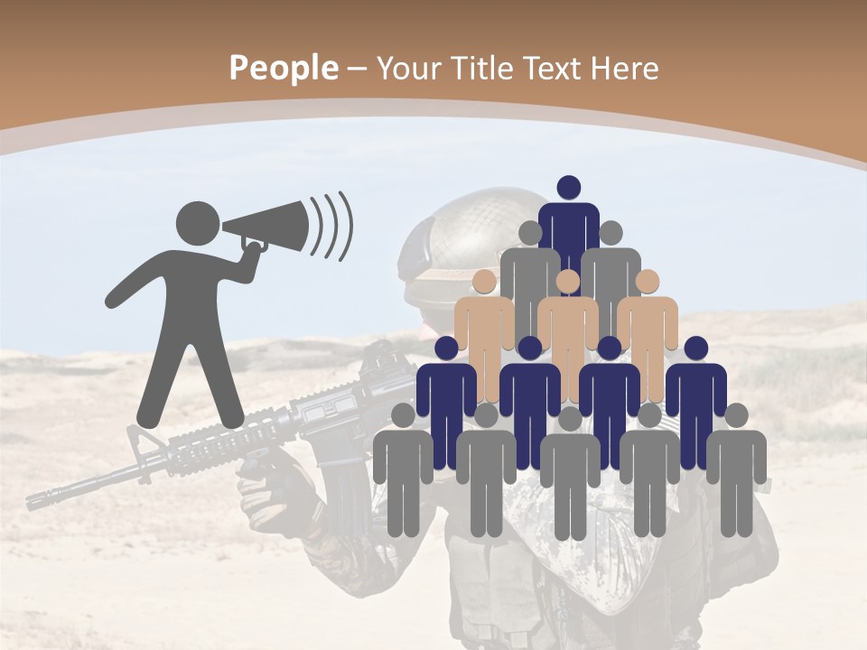 Soldier American Soldier Assault PowerPoint Template