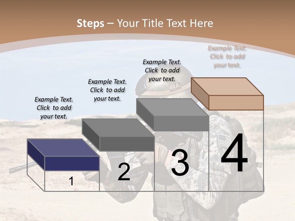 Soldier American Soldier Assault PowerPoint Template