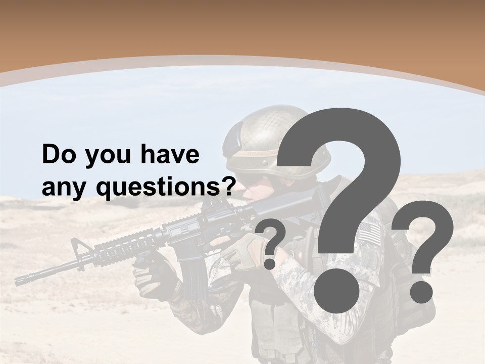 Soldier American Soldier Assault PowerPoint Template