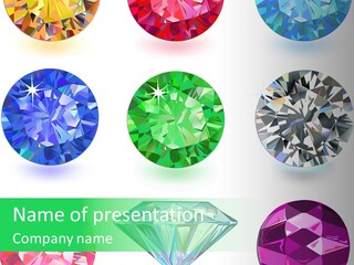 Jewelry Red Faceted PowerPoint Template