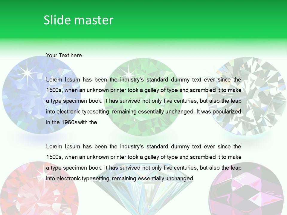 Jewelry Red Faceted PowerPoint Template