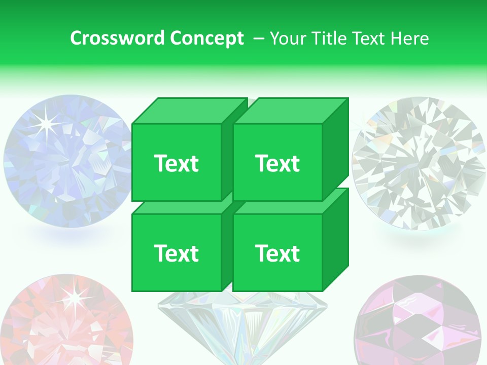 Jewelry Red Faceted PowerPoint Template