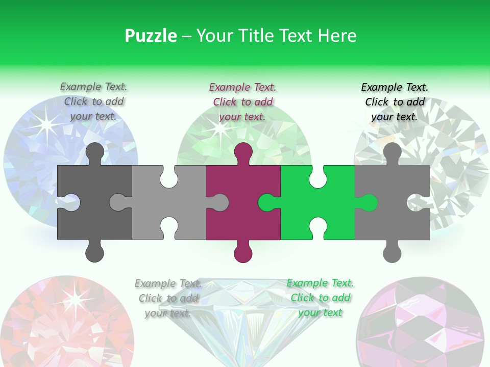 Jewelry Red Faceted PowerPoint Template