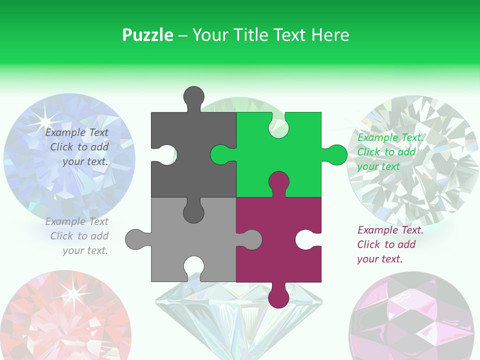 Jewelry Red Faceted PowerPoint Template