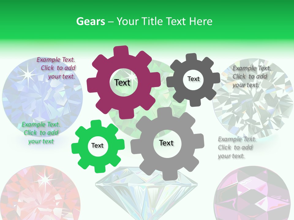 Jewelry Red Faceted PowerPoint Template