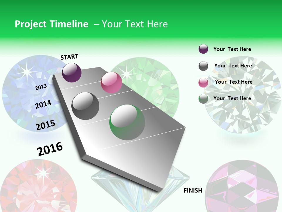 Jewelry Red Faceted PowerPoint Template