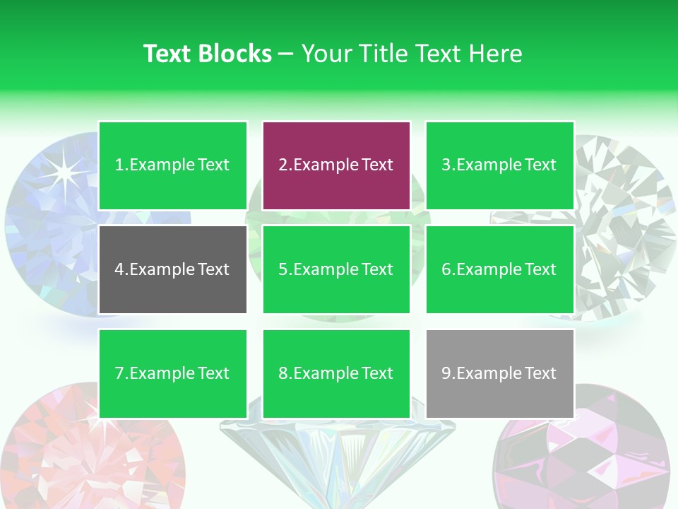 Jewelry Red Faceted PowerPoint Template