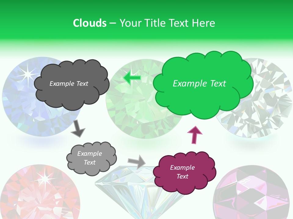 Jewelry Red Faceted PowerPoint Template