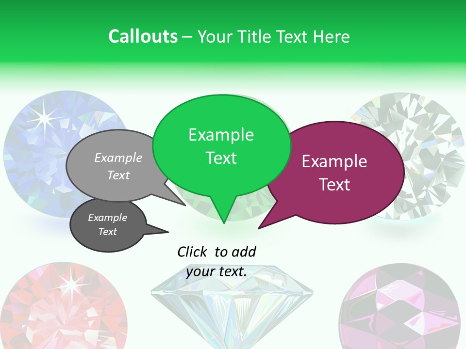 Jewelry Red Faceted PowerPoint Template