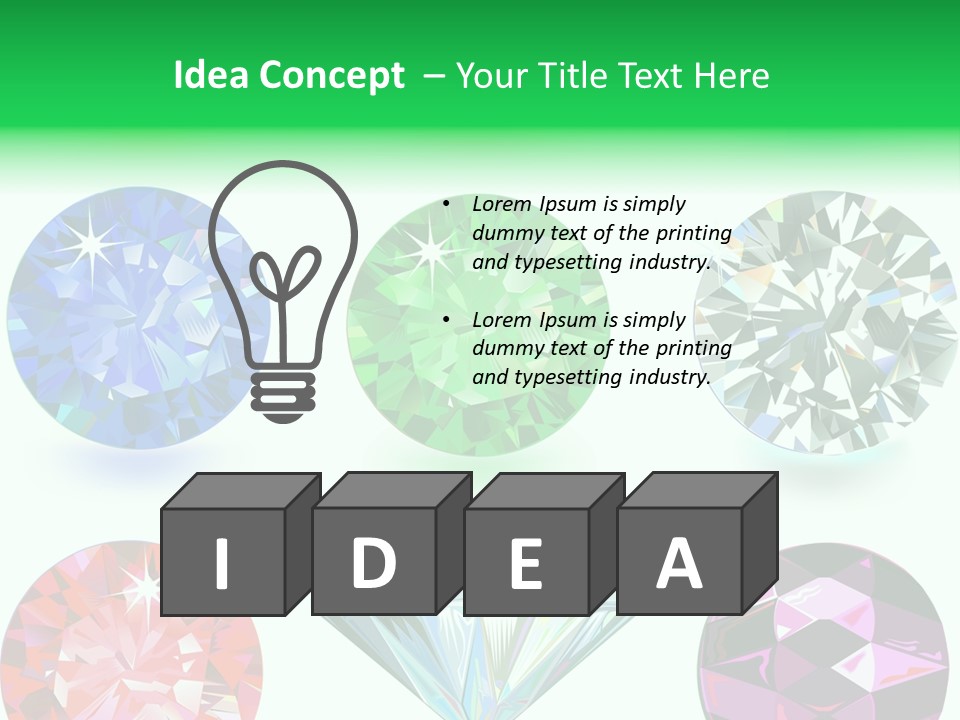 Jewelry Red Faceted PowerPoint Template