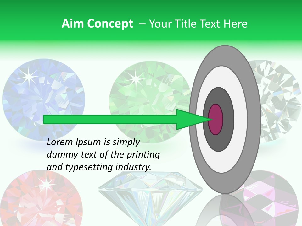 Jewelry Red Faceted PowerPoint Template