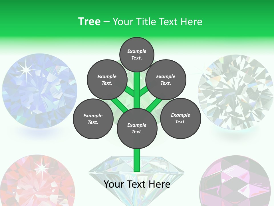 Jewelry Red Faceted PowerPoint Template