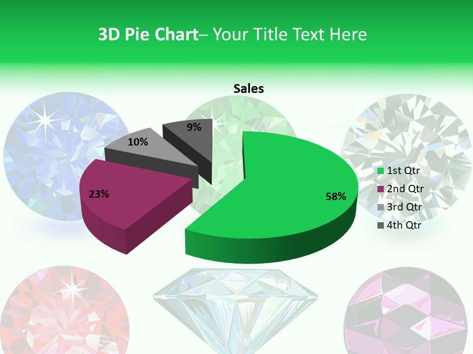 Jewelry Red Faceted PowerPoint Template