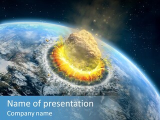 Galaxy Fire Planet PowerPoint Template