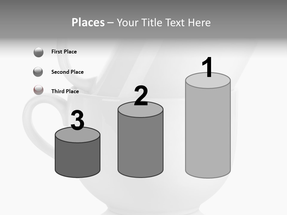 Two Objects Isolated On White Isolated PowerPoint Template