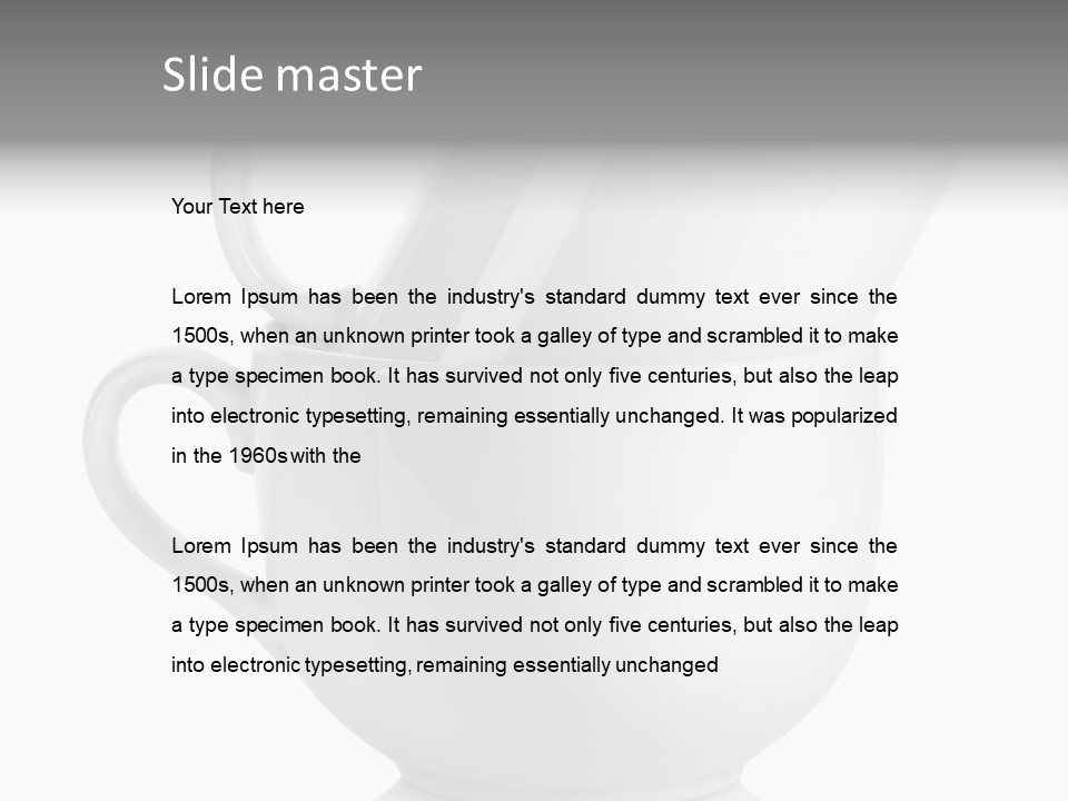 Two Objects Isolated On White Isolated PowerPoint Template