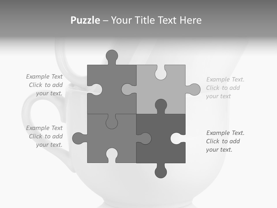 Two Objects Isolated On White Isolated PowerPoint Template