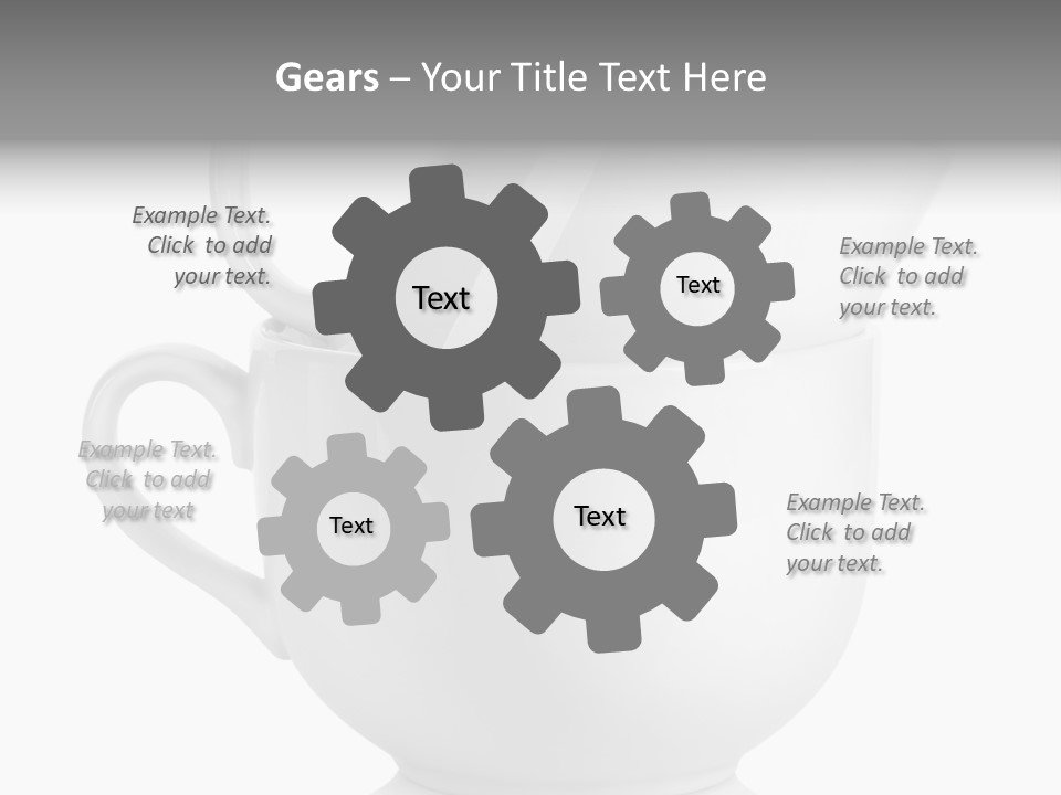 Two Objects Isolated On White Isolated PowerPoint Template