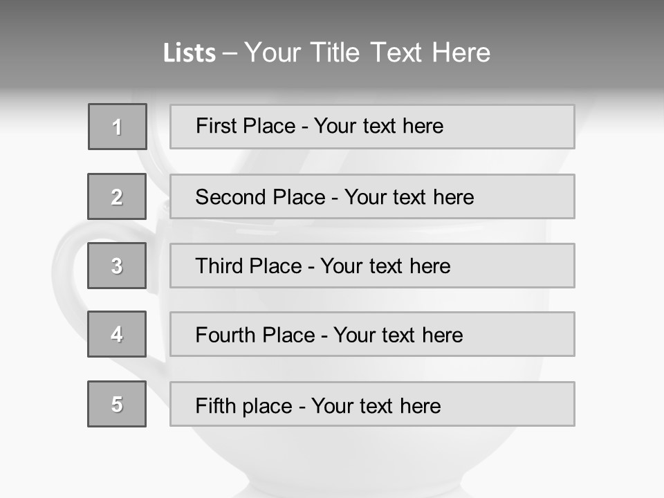 Two Objects Isolated On White Isolated PowerPoint Template