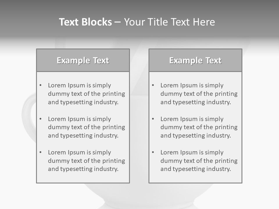 Two Objects Isolated On White Isolated PowerPoint Template