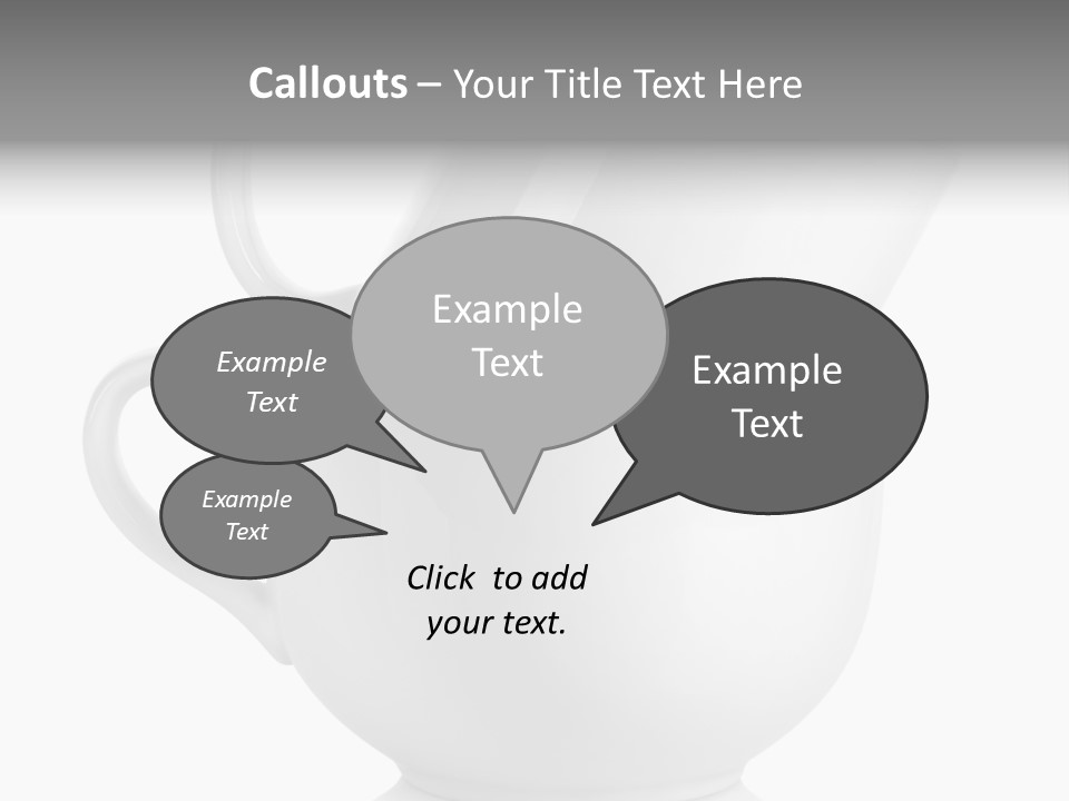 Two Objects Isolated On White Isolated PowerPoint Template