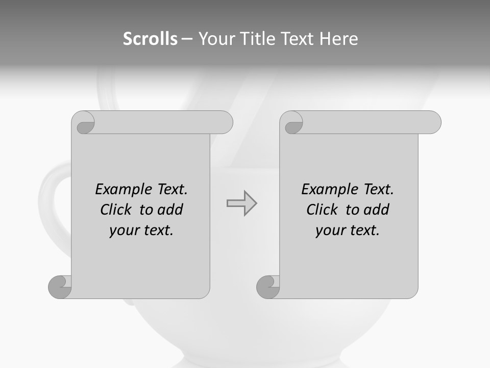 Two Objects Isolated On White Isolated PowerPoint Template