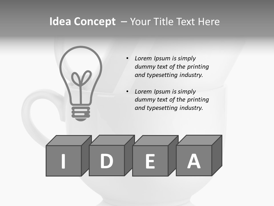 Two Objects Isolated On White Isolated PowerPoint Template