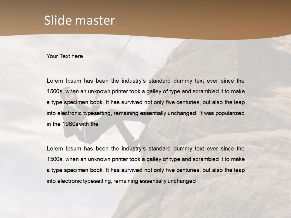 Grow Businessman Ironic PowerPoint Template