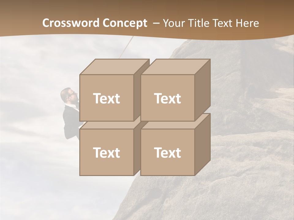 Grow Businessman Ironic PowerPoint Template