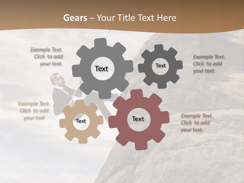 Grow Businessman Ironic PowerPoint Template