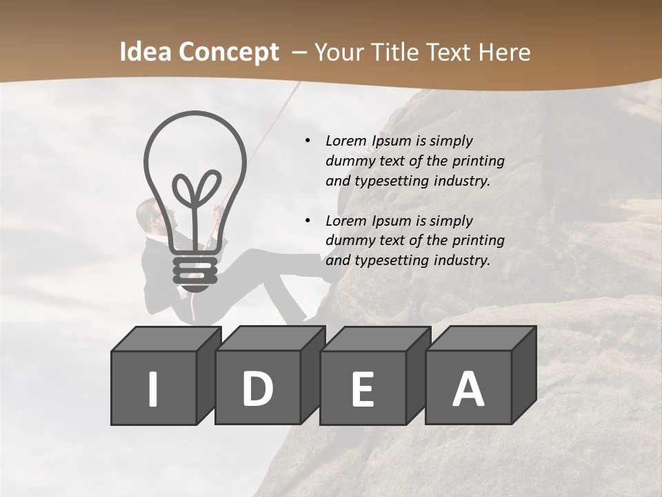 Grow Businessman Ironic PowerPoint Template