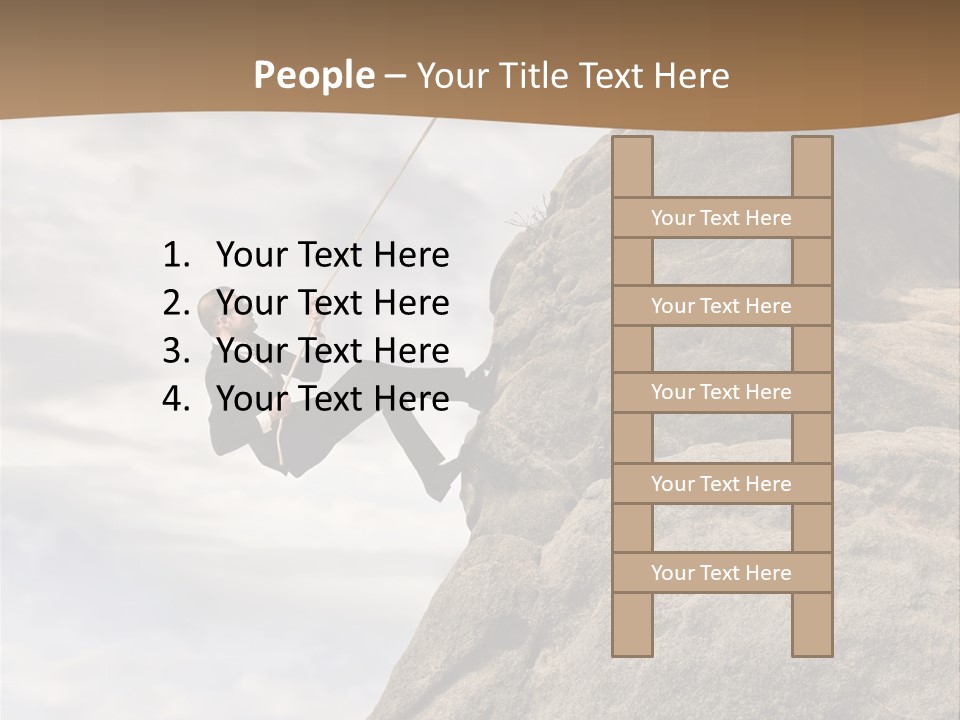 Grow Businessman Ironic PowerPoint Template