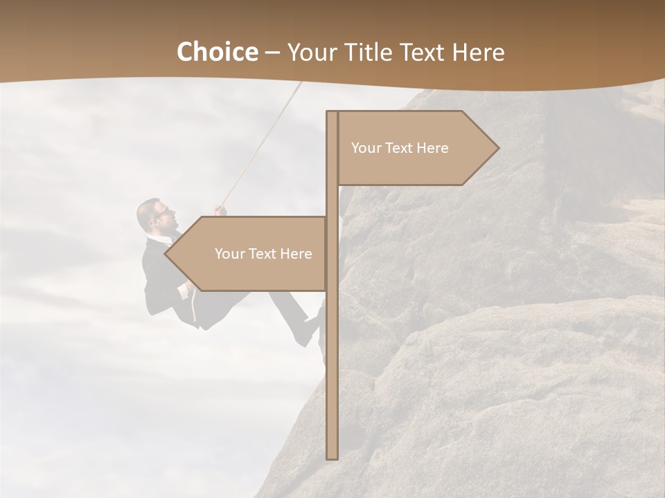 Grow Businessman Ironic PowerPoint Template