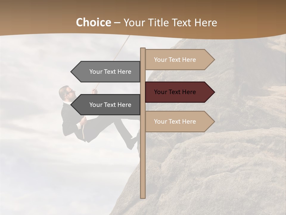 Grow Businessman Ironic PowerPoint Template