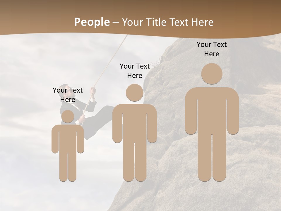 Grow Businessman Ironic PowerPoint Template