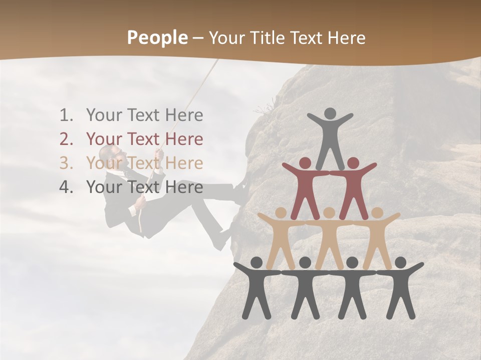 Grow Businessman Ironic PowerPoint Template