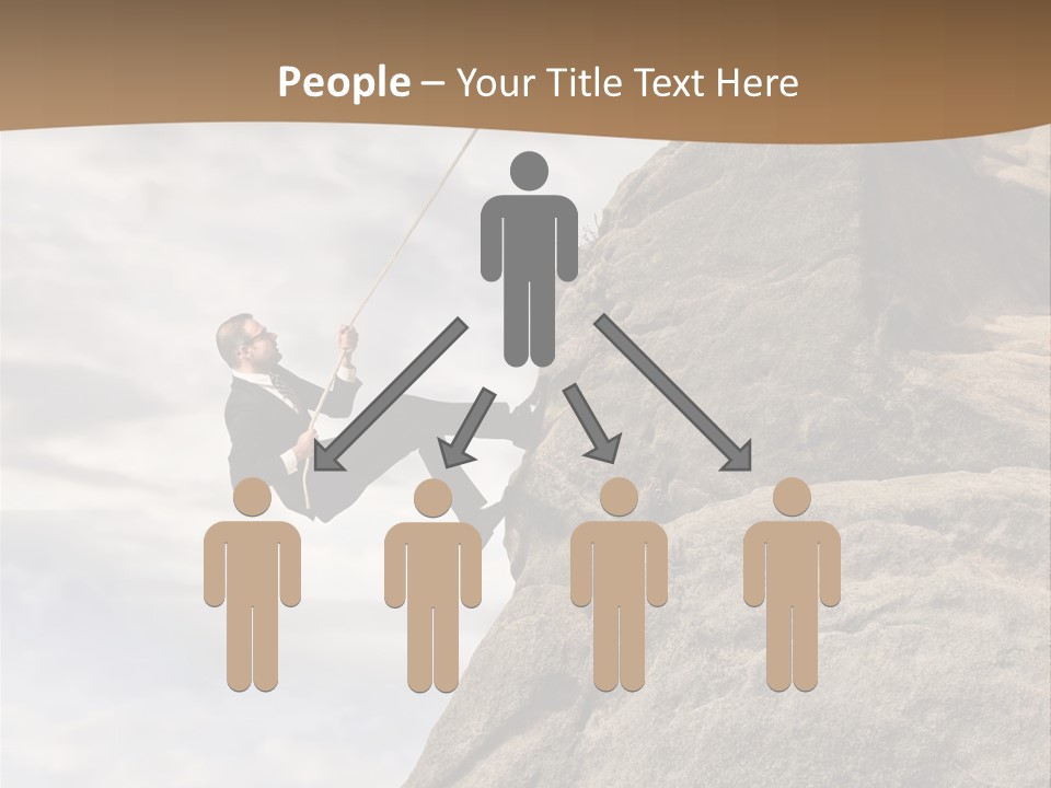 Grow Businessman Ironic PowerPoint Template