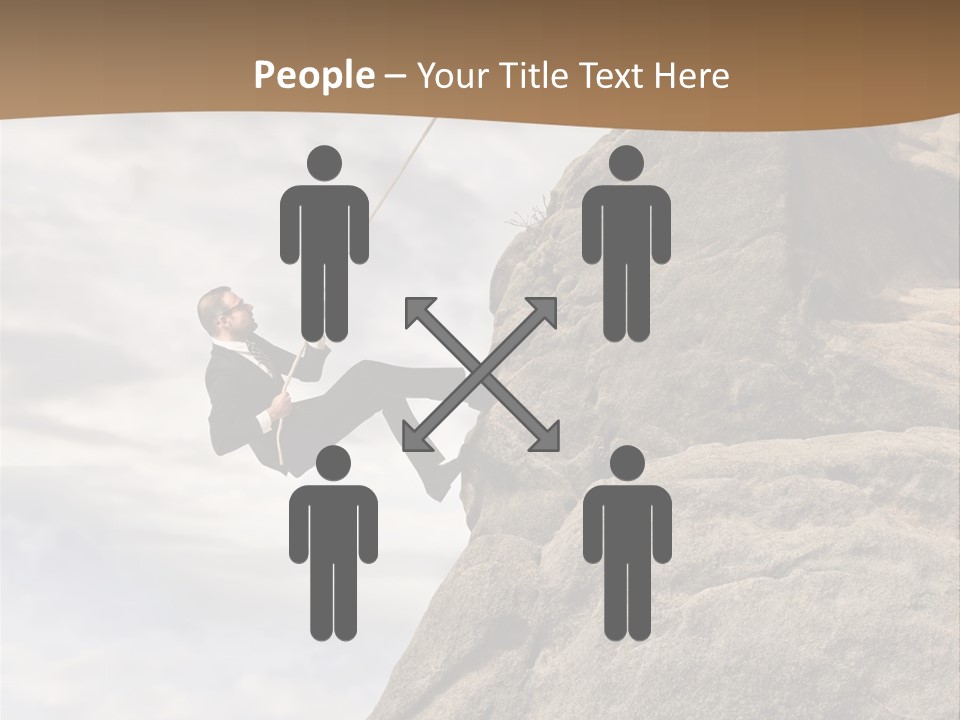 Grow Businessman Ironic PowerPoint Template