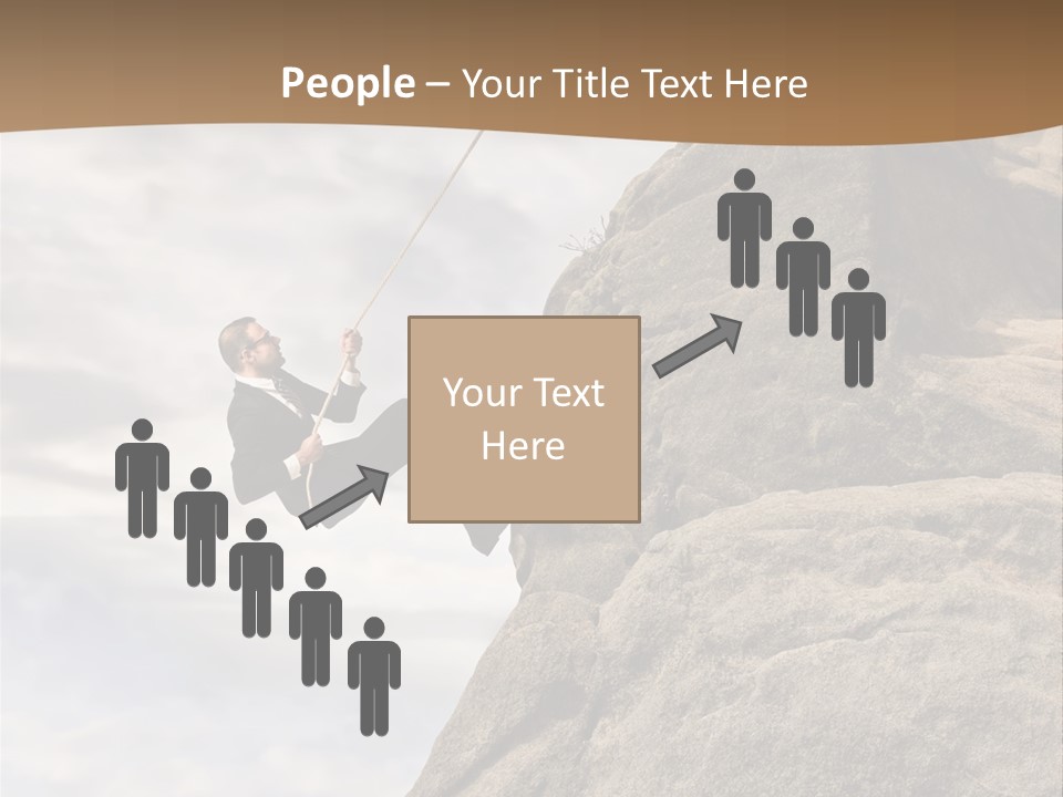 Grow Businessman Ironic PowerPoint Template