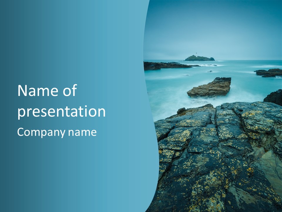 Lighthouse Storm Sea PowerPoint Template