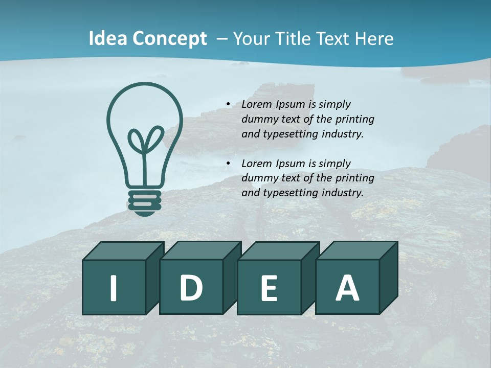 Lighthouse Storm Sea PowerPoint Template